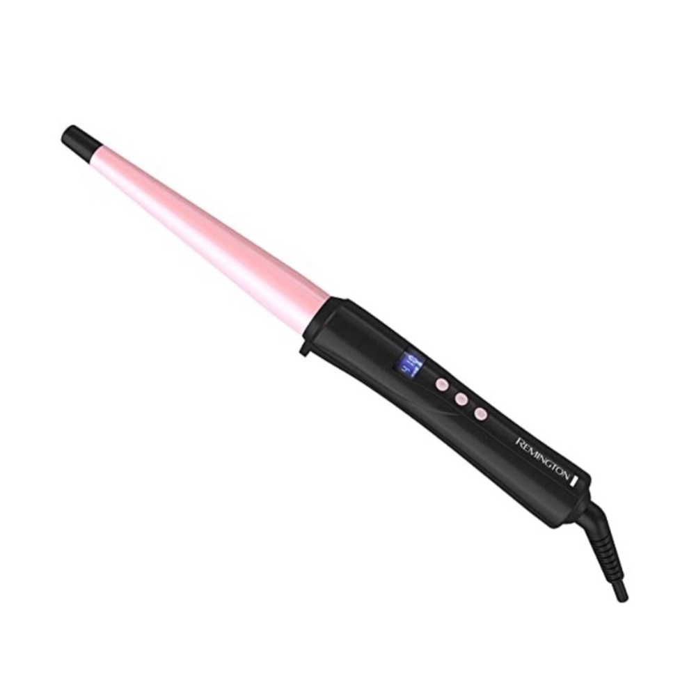 Pink and black Remington wand curler